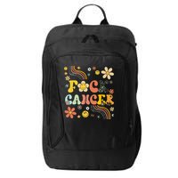 F Ck Cancer Groovy Retro Flower Awareness Against Cancer City Backpack