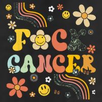 F Ck Cancer Groovy Retro Flower Awareness Against Cancer 11oz C Handle Ceramic Mug