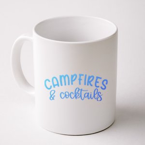 Funny Camping Campfires And Cocktails Gift Coffee Mug