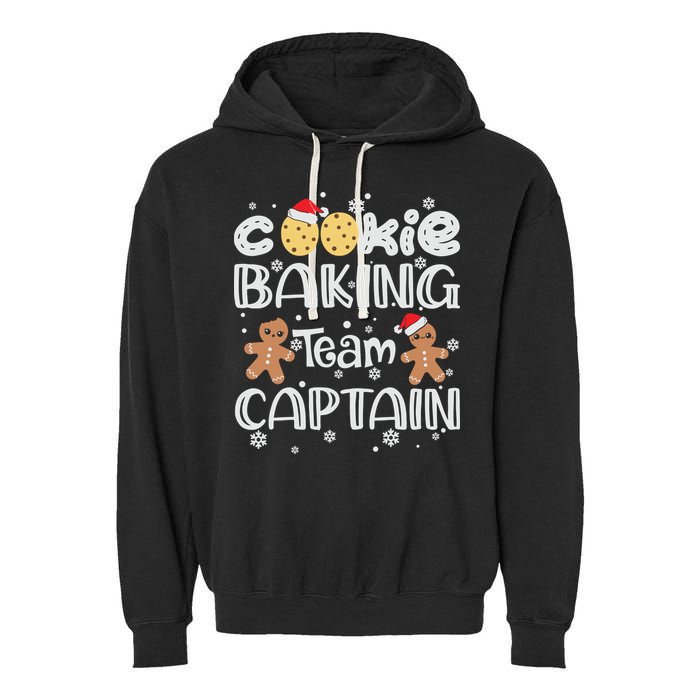 Funny Christmas Cookie Baking Team Captain Gingerbread Xmas Garment-Dyed Fleece Hoodie