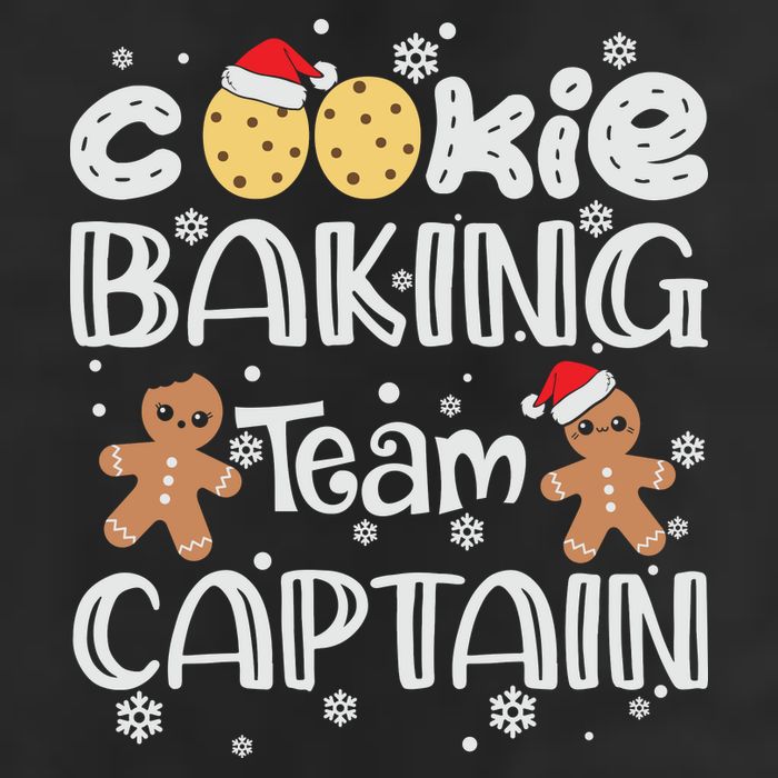 Funny Christmas Cookie Baking Team Captain Gingerbread Xmas Garment-Dyed Fleece Hoodie