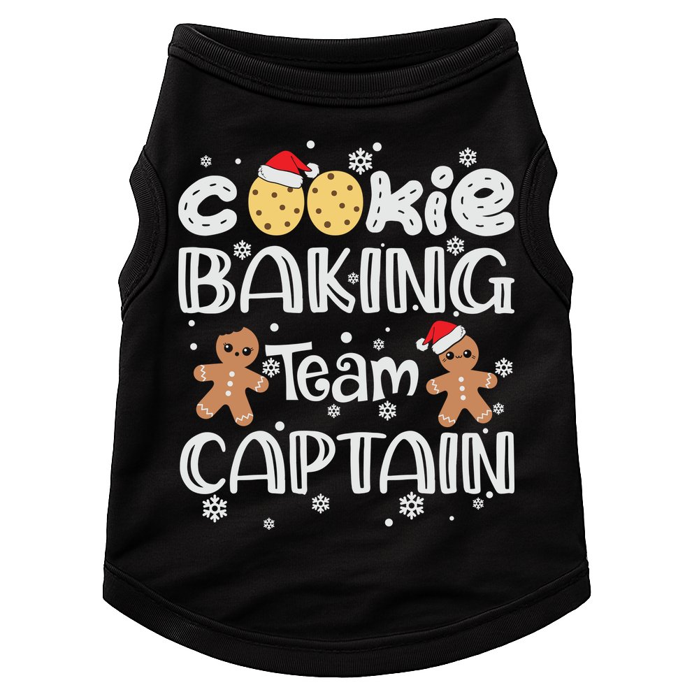Funny Christmas Cookie Baking Team Captain Gingerbread Xmas Doggie Tank