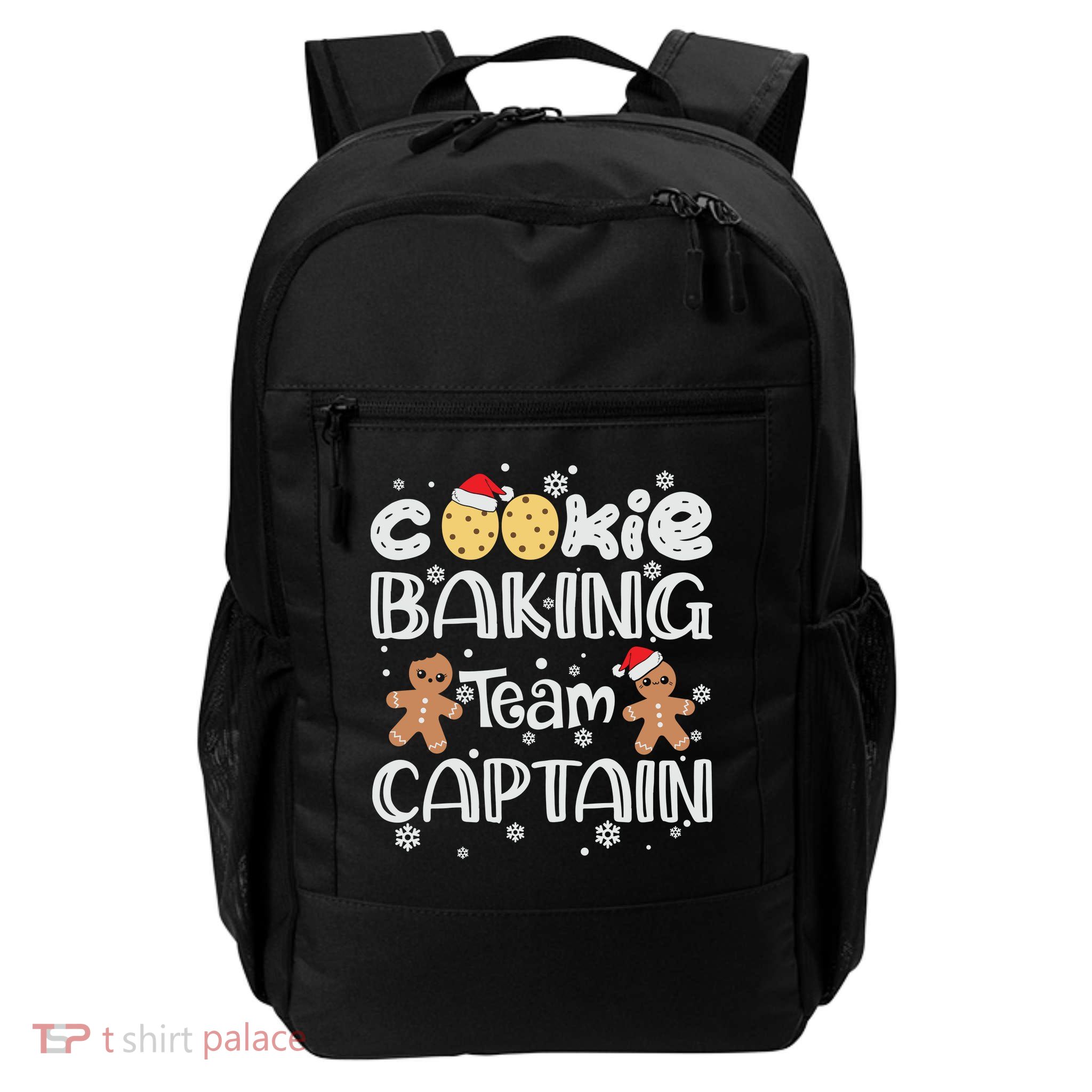 Funny Christmas Cookie Baking Team Captain Gingerbread Xmas Backpack
