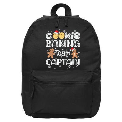 Funny Christmas Cookie Baking Team Captain Gingerbread Xmas 16 in Basic Backpack