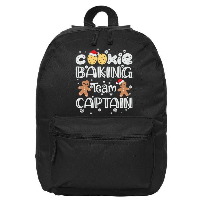 Funny Christmas Cookie Baking Team Captain Gingerbread Xmas 16 in Basic Backpack