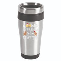 Funny Christmas Cookie Baking Team Captain Gingerbread Xmas 16oz Travel Tumbler