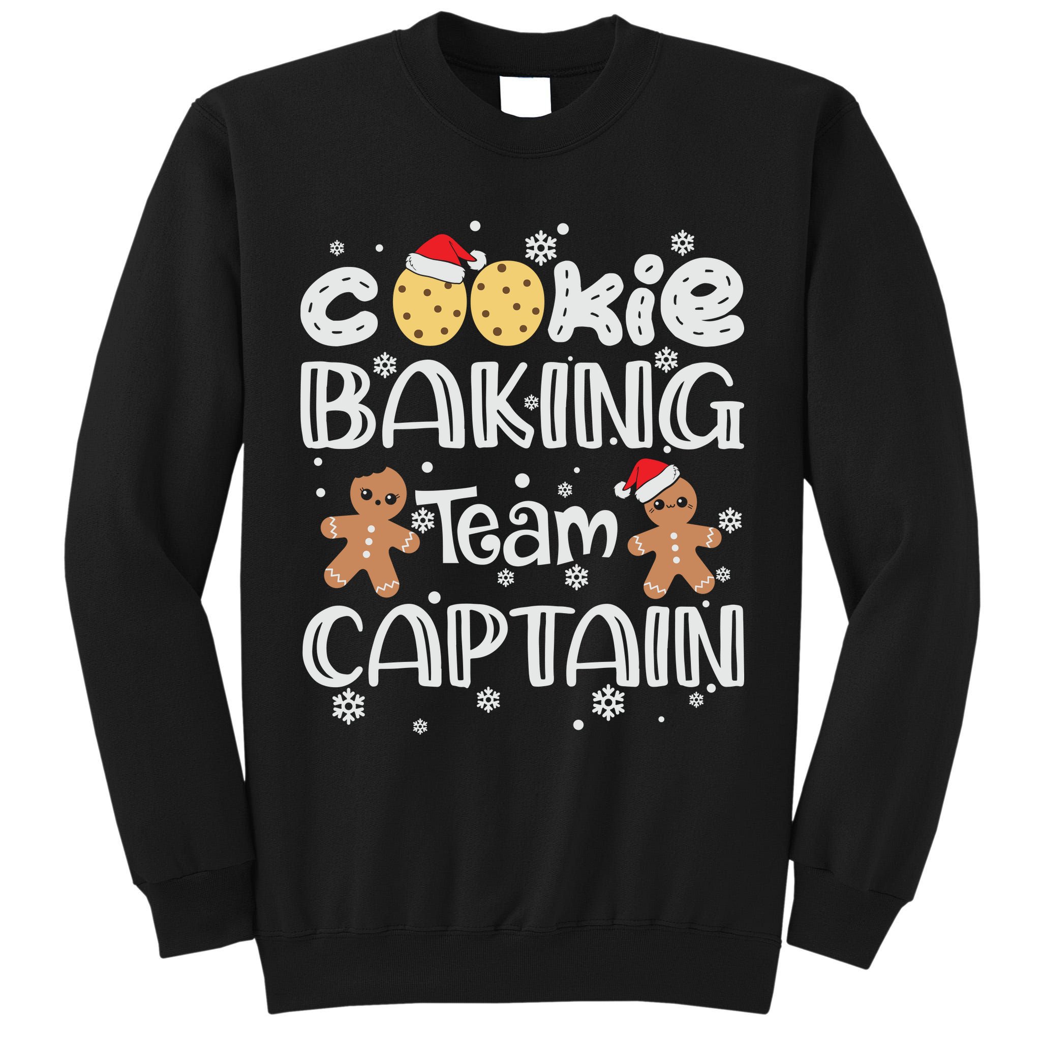Funny Christmas Cookie Baking Team Captain Gingerbread Xmas Tall Sweatshirt