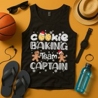 Funny Christmas Cookie Baking Team Captain Gingerbread Xmas Tank Top