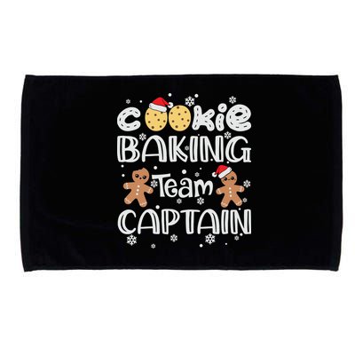 Funny Christmas Cookie Baking Team Captain Gingerbread Xmas Microfiber Hand Towel