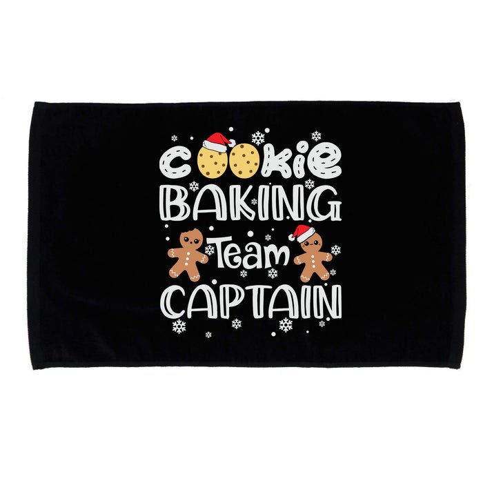 Funny Christmas Cookie Baking Team Captain Gingerbread Xmas Microfiber Hand Towel