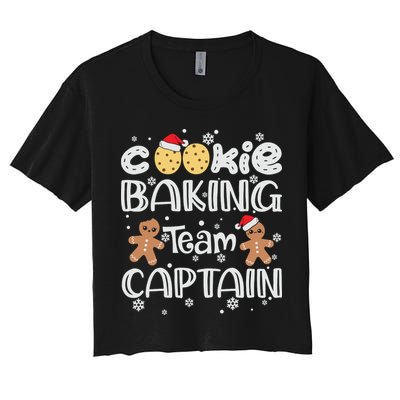 Funny Christmas Cookie Baking Team Captain Gingerbread Xmas Crop Top