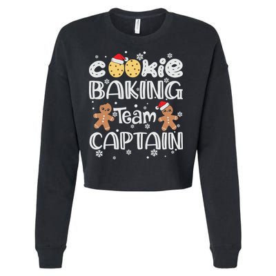 Funny Christmas Cookie Baking Team Captain Gingerbread Xmas Cropped Pullover Crew