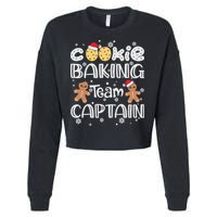 Funny Christmas Cookie Baking Team Captain Gingerbread Xmas Cropped Pullover Crew