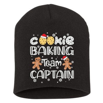 Funny Christmas Cookie Baking Team Captain Gingerbread Xmas Short Acrylic Beanie