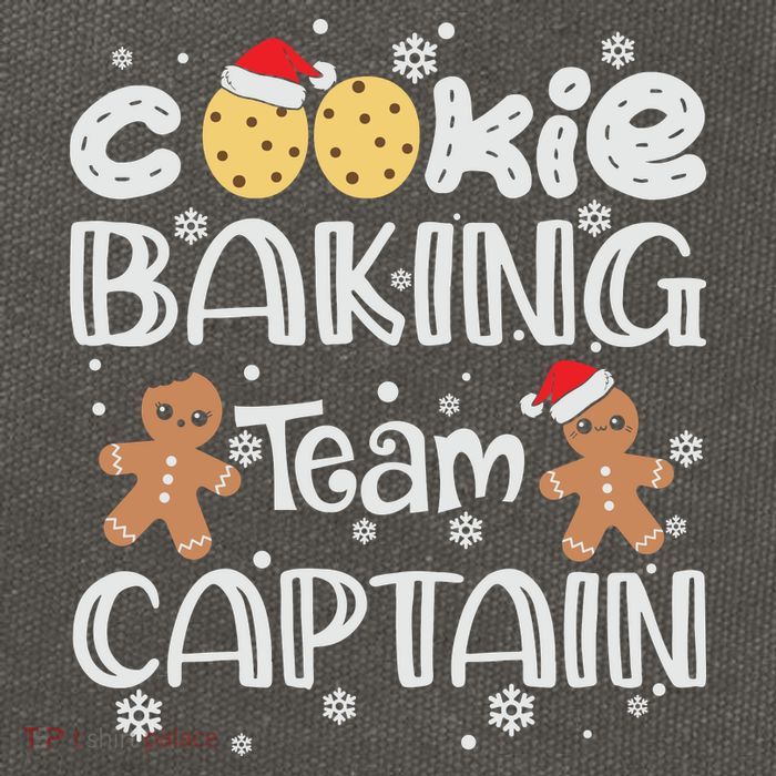 Funny Christmas Cookie Baking Team Captain Gingerbread Xmas Cotton Canvas Backpack