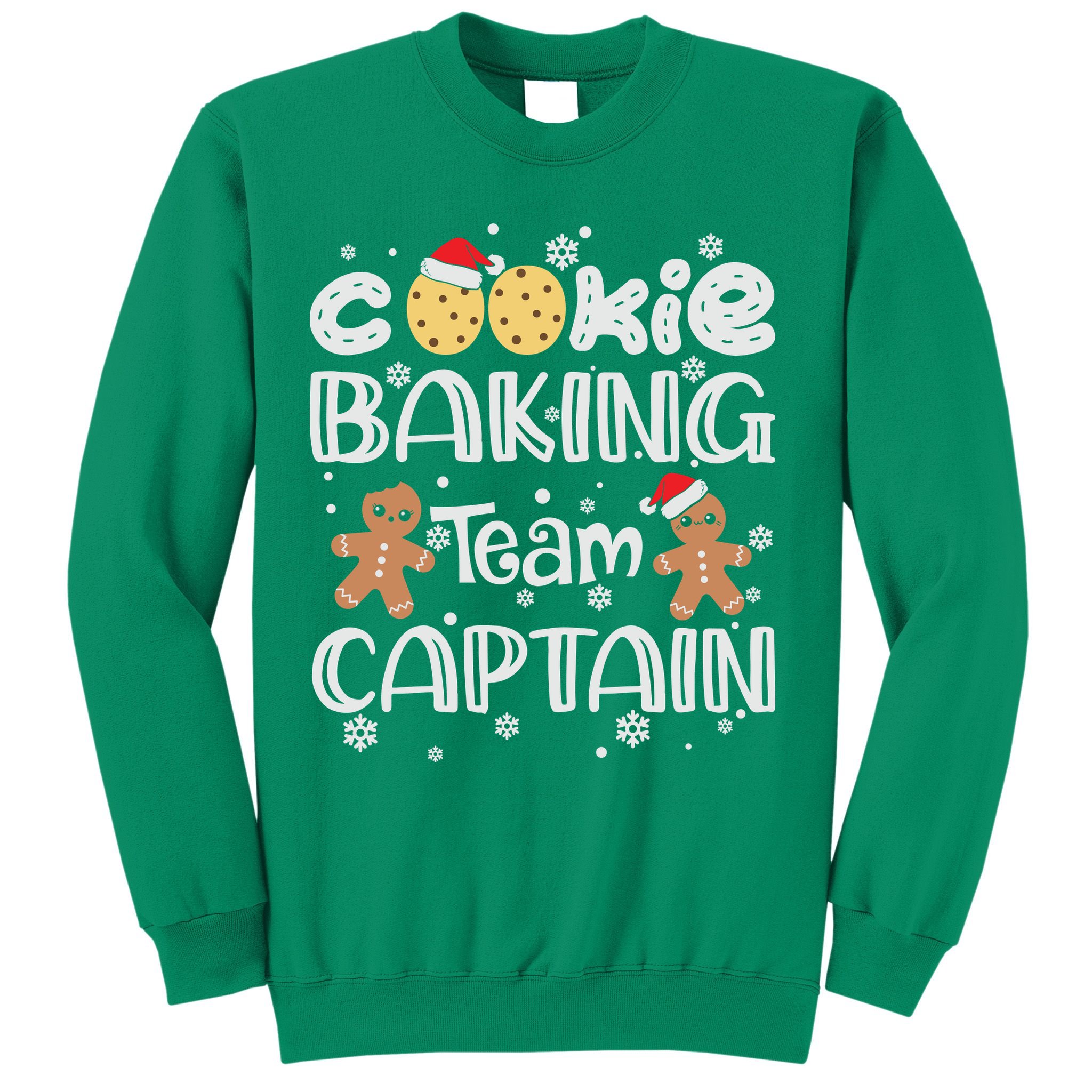 Funny Christmas Cookie Baking Team Captain Gingerbread Xmas Sweatshirt