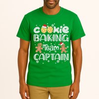 Funny Christmas Cookie Baking Team Captain Gingerbread Xmas Tall T-Shirt