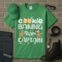 Funny Christmas Cookie Baking Team Captain Gingerbread Xmas Tall T-Shirt
