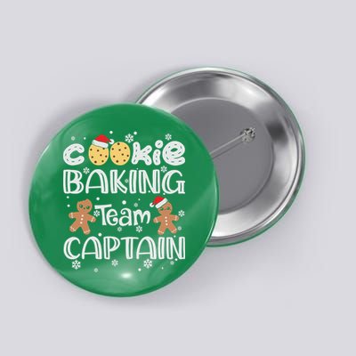 Funny Christmas Cookie Baking Team Captain Gingerbread Xmas Button