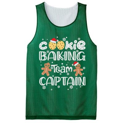 Funny Christmas Cookie Baking Team Captain Gingerbread Xmas Mesh Reversible Basketball Jersey Tank