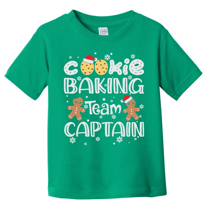 Funny Christmas Cookie Baking Team Captain Gingerbread Xmas Toddler T-Shirt