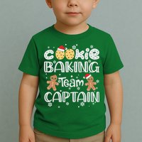 Funny Christmas Cookie Baking Team Captain Gingerbread Xmas Toddler T-Shirt