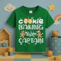 Funny Christmas Cookie Baking Team Captain Gingerbread Xmas Toddler T-Shirt