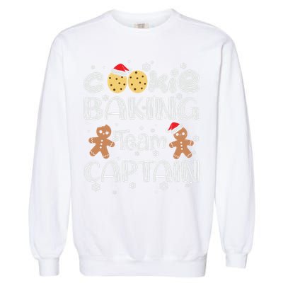 Funny Christmas Cookie Baking Team Captain Gingerbread Xmas Garment-Dyed Sweatshirt