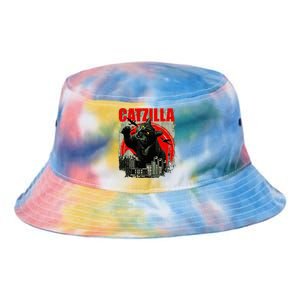 Funny Cat Catzilla Tie Dye Newport Bucket Hat