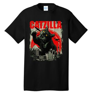 Funny Cat Catzilla Tall T-Shirt