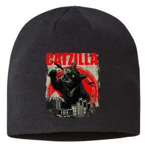 Funny Cat Catzilla Sustainable Beanie