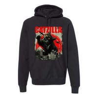 Funny Cat Catzilla Premium Hoodie