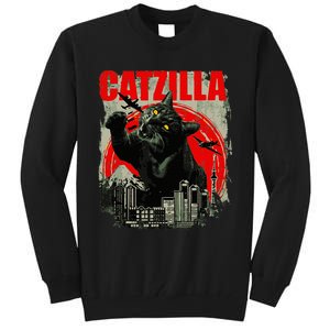 Funny Cat Catzilla Tall Sweatshirt