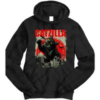 Funny Cat Catzilla Tie Dye Hoodie