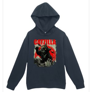 Funny Cat Catzilla Urban Pullover Hoodie