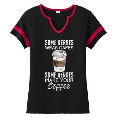 Funny Coffeemaker Coffee Lover Gift Idea Barista Ladies Halftime Notch Neck Tee