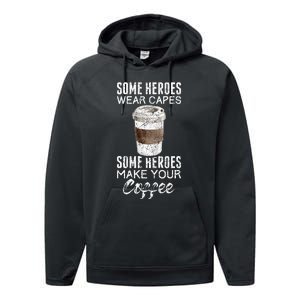 Funny Coffeemaker Coffee Lover Gift Idea Barista Performance Fleece Hoodie