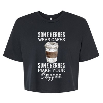 Funny Coffeemaker Coffee Lover Gift Idea Barista Bella+Canvas Jersey Crop Tee