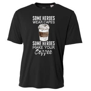 Funny Coffeemaker Coffee Lover Gift Idea Barista Cooling Performance Crew T-Shirt