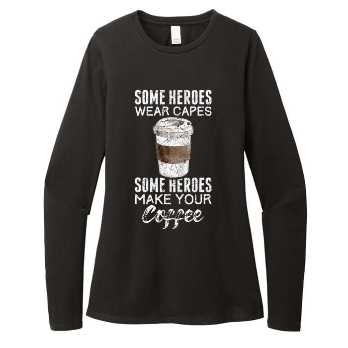 Funny Coffeemaker Coffee Lover Gift Idea Barista Womens CVC Long Sleeve Shirt