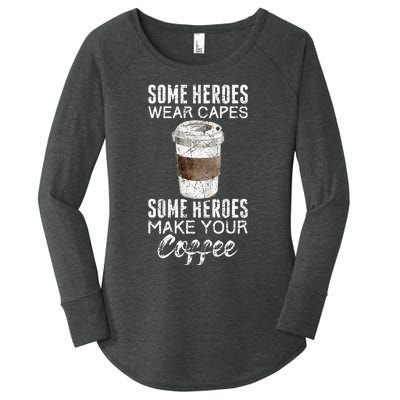 Funny Coffeemaker Coffee Lover Gift Idea Barista Women's Perfect Tri Tunic Long Sleeve Shirt