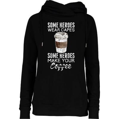 Funny Coffeemaker Coffee Lover Gift Idea Barista Womens Funnel Neck Pullover Hood