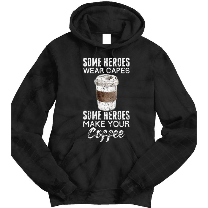 Funny Coffeemaker Coffee Lover Gift Idea Barista Tie Dye Hoodie