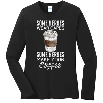 Funny Coffeemaker Coffee Lover Gift Idea Barista Ladies Long Sleeve Shirt