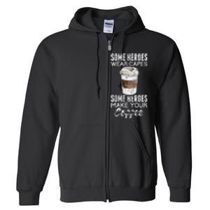 Funny Coffeemaker Coffee Lover Gift Idea Barista Full Zip Hoodie