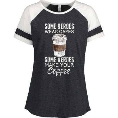 Funny Coffeemaker Coffee Lover Gift Idea Barista Enza Ladies Jersey Colorblock Tee