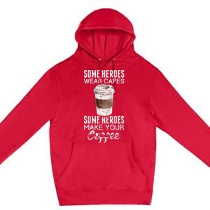 Funny Coffeemaker Coffee Lover Gift Idea Barista Premium Pullover Hoodie