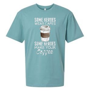 Funny Coffeemaker Coffee Lover Gift Idea Barista Sueded Cloud Jersey T-Shirt