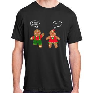 Funny Crude Christmas Humor Gingerbread Puns Slapstick Xmas Adult ChromaSoft Performance T-Shirt