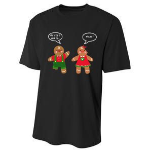 Funny Crude Christmas Humor Gingerbread Puns Slapstick Xmas Performance Sprint T-Shirt